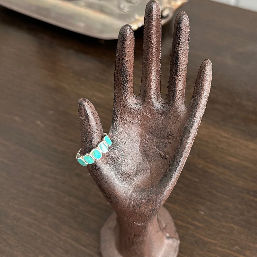 Anna Beck Turquoise Multi-Cushion Ring Silver